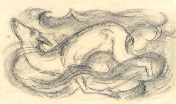 Schwimmendes Reh (Swimming Deer) - view 1