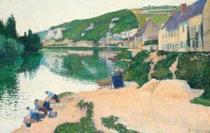 Les Andelys. Les Laveuses by Paul Signac