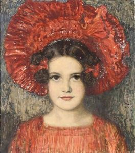Portrait Of The Artist's Daughter Mary by Franz von Stuck