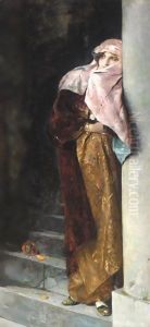 Leaving The Harem by Vicente Palmaroli Y Gonzalez
