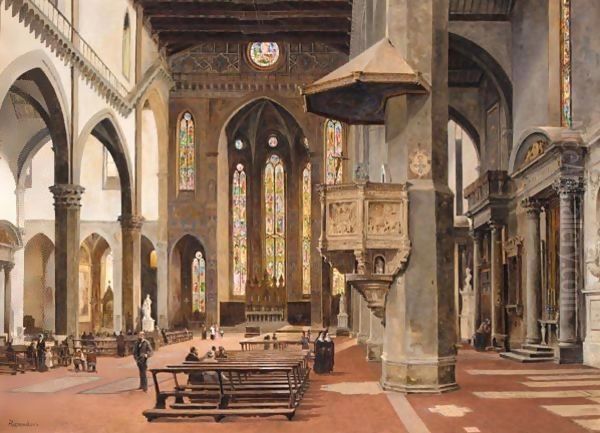 The Interior Of Santa Croce, Florence - view 1