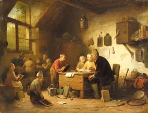 The Classroom by Ferdinand de Braekeleer