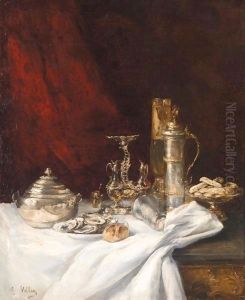 Nature Morte Aux Huitres by Antoine Vollon