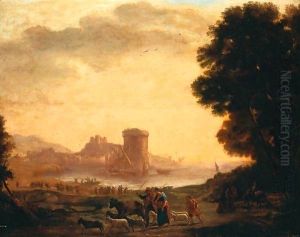 Paesaggio Con Pastori by Claude Lorrain (Claude Gellee)