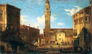 Campo Santi Apostoli A Venezia by (Giovanni Antonio Canal) Canaletto