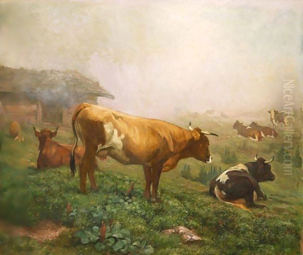 Kuhe Im Nebel, 1885 - view 1