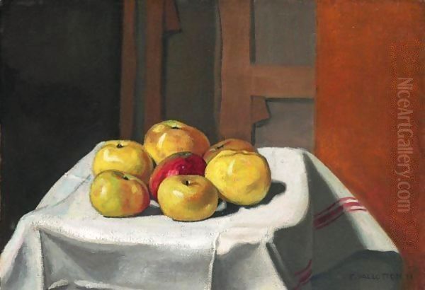Sept Pommes Jaunes Sur Une Serviette, 1911 - view 1