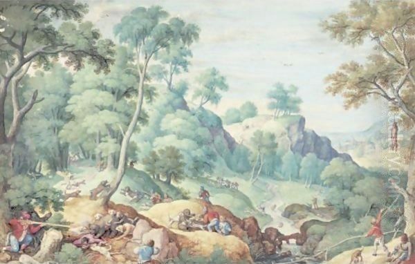 Extensive Landscape With A Bear Hunt - view 1