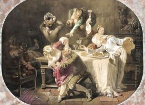 Merrymaking by Mihaly von Zichy