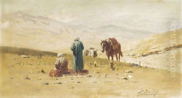 Mountain Travellers At Rest - view 1