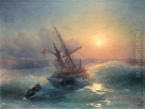 The Shipwreck 6 by Ivan Konstantinovich Aivazovsky