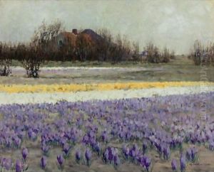 A Field Of Crocuses by George Hitchcock