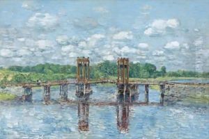 The Toll Bridge, New Hampshire, Near Exeter by Childe Hassam