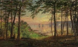 Hudson River From Dudley's Grove by Jasper Francis Cropsey
