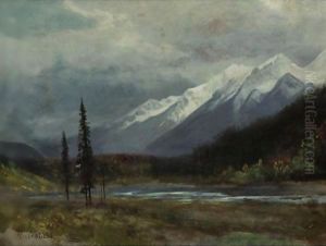 Mountain Landscape With Lake by Albert Bierstadt