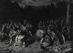 Indian Gathering by Frederic Remington