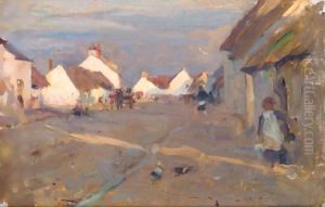 Rush Village by Walter Frederick Osborne