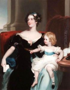 Portrait Of Harriet, Countess Gower (1806-68) And Her Daughter, Elizabeth Georgiana, Later Duchess Of Argyll (1824-78) by Sir Thomas Lawrence