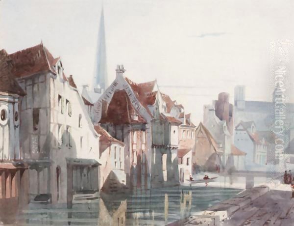 Canal Scene At Ghent - view 1