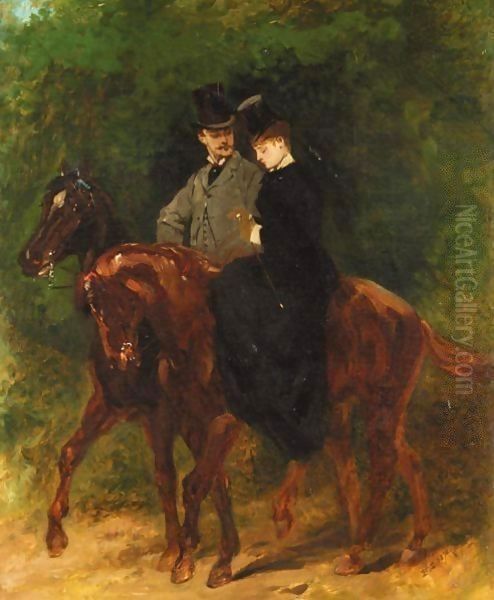 A Couple Out Riding - view 1