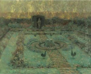 Pound Garden, Hampton Court by Henri Eugene Augustin Le Sidaner