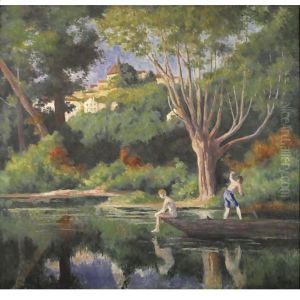 Rolleboise, La Baignade by Maximilien Luce