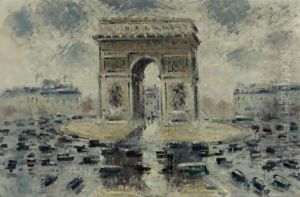 La Place De L'Etoile by Gustave Loiseau