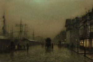 Salthouse Docks, Liverpool by John Atkinson Grimshaw