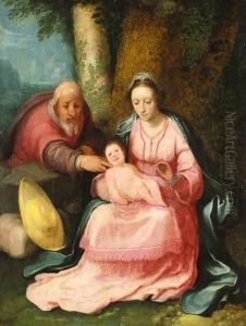 The Rest On The Flight Into Eygpt by Cornelis Cornelisz Van Haarlem