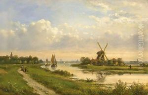 A River Landscape In Summer