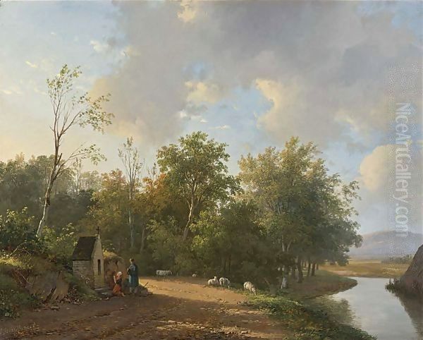 Travellers At Rest In A Summer Landscape - view 1