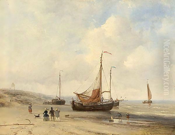 Elegant Figures On The Beach - view 1