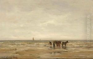 Shell Fishers On The Beach