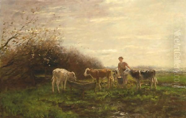 Tending The Cows - view 1