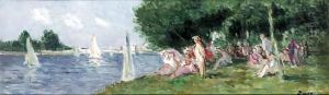 Meulan, Les Regates by Maximilien Luce