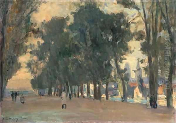Allee Bordee D'Arbres A Rouen - view 1