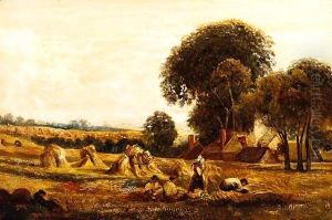 Harvesters In A Field by Peter de Wint