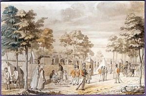 View Of The Camp Of The Third Royal Engineer Division In Bois De Boulogne, Near Papy by George the Elder Scharf