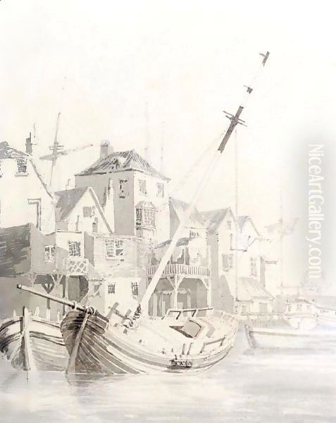 A Boat Anchored In A Harbour - view 1