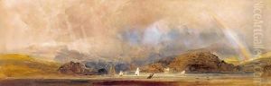 View Of Neath, South Wales by Peter de Wint