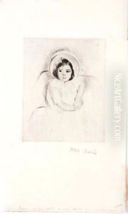 Margot Wearing A Bonnet 2 by Mary Cassatt