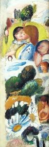 Etude De Personnages, Paysage Et Fleurs by Pierre Auguste Renoir