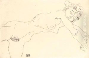 Liegende (Reclining Nude) by Egon Schiele
