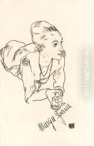 Die Schauspielerin Marga Boerner (The Actress Marga Boerner) by Egon Schiele