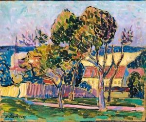 Landschaft (Wasserburg Am Inn) (Landscape - Wasserburg Am Inn) by Alexei Jawlensky