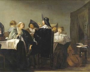 Elegant Figures In An Interior