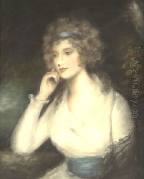 Portrait Of A Lady In A White Dress - view 1
