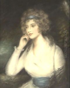 Portrait Of A Lady In A White Dress by John Russell