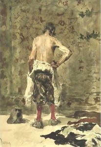 Standing Male Figure by Mariano Jose Maria Bernardo Fortuny y Carbo