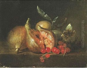 Still Life With Figs And Red Currants by Jean-Baptiste Oudry